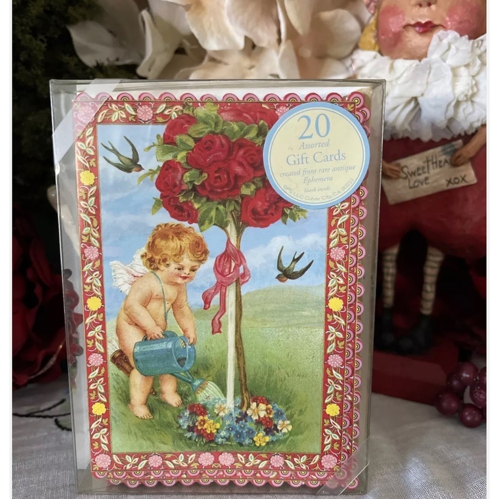 Valentine’s Cards Antique Ephemera Vtg 20 assorted cards